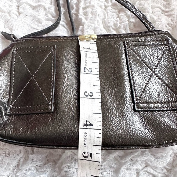 Brighton Rosalie 3D Patent Flower Crossbody Shimmery Olive - Picture 11 of 11